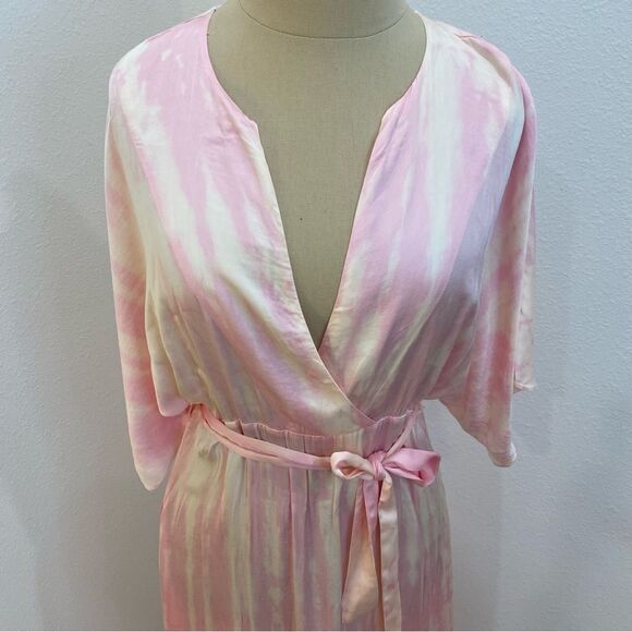 StarkX Women's Silky Maya Maxi Dress in Pink Tie-Dye Sz Small NWT - Picture 2 of 8